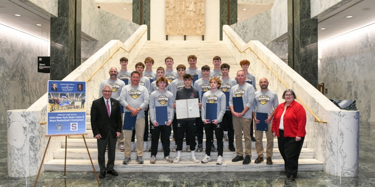 Tedisco Honors Champion Stillwater High School Boys Basketball