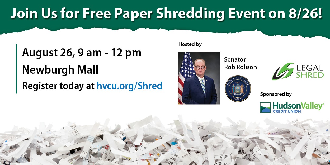 Rolison to Host Free Shred Event on Saturday, August 26 in Town of