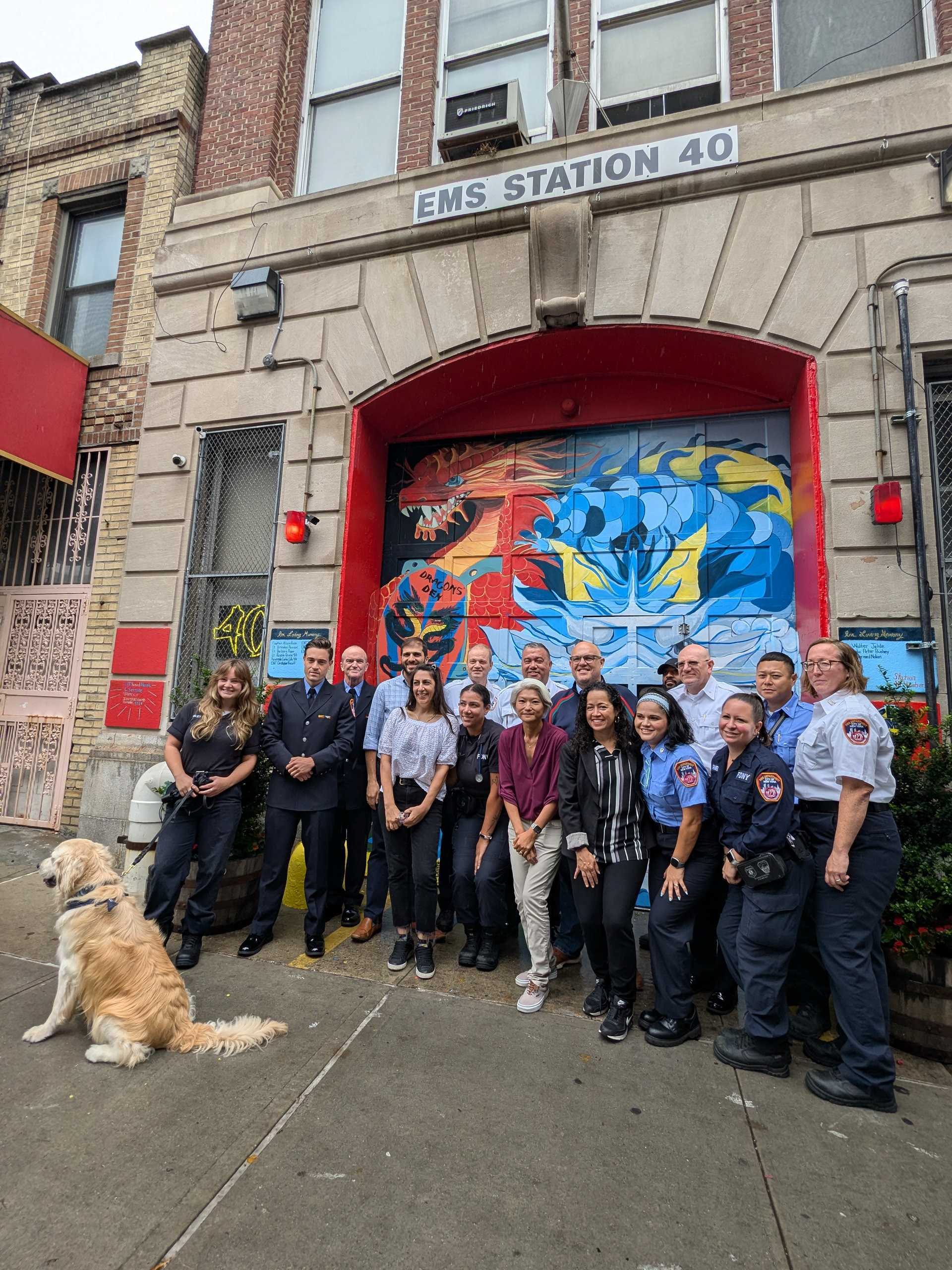 Senator Iwen Chu Celebrates Unveiling of FDNY EMS Station 40 Mural and