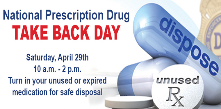 National Prescription Drug Take-Back Day ~ Saturday, April 29