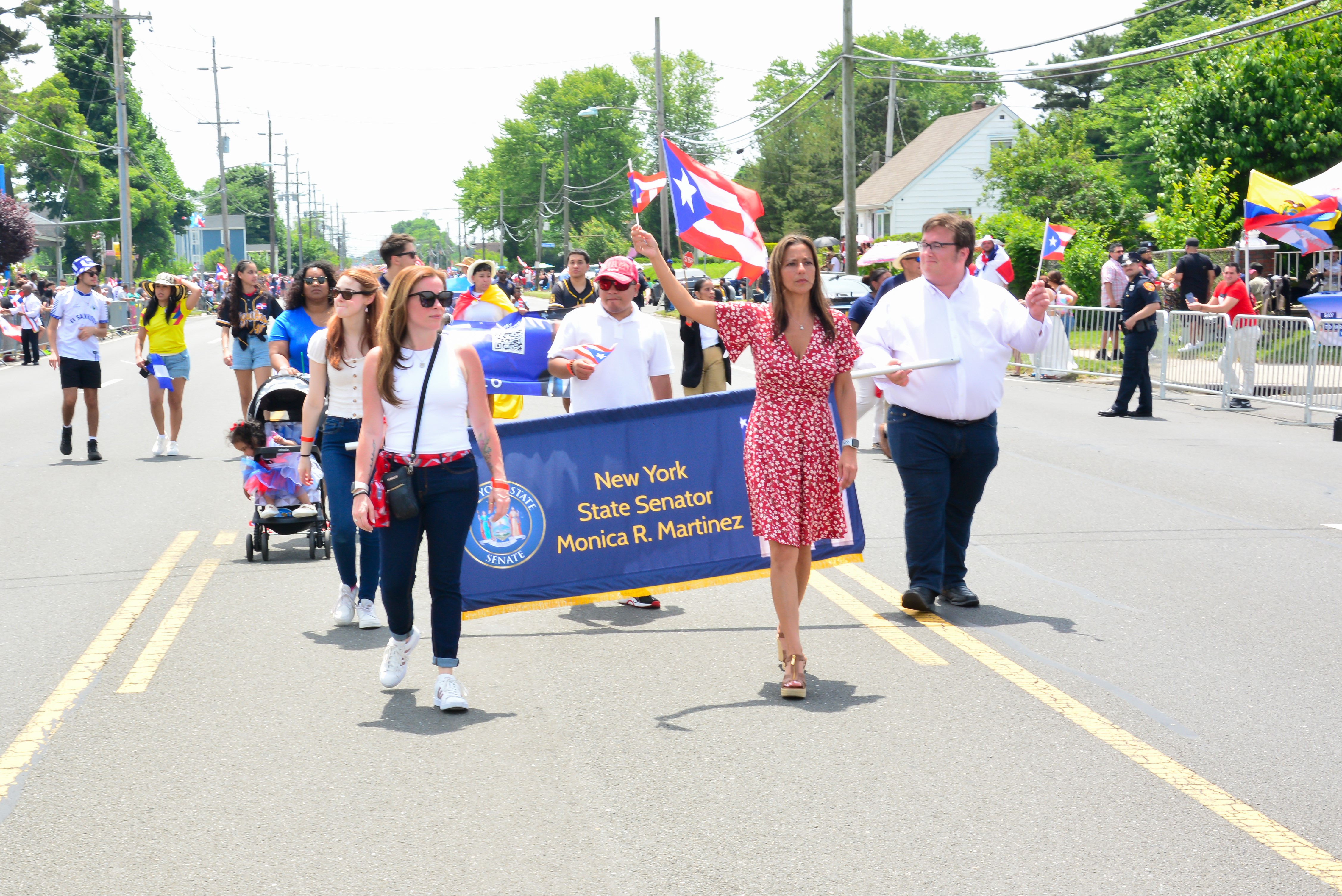 State Senator Monica R. Martinez marches in the 58th annual Puerto Rican-Hispanic Day Parade held on June 2, 2024.