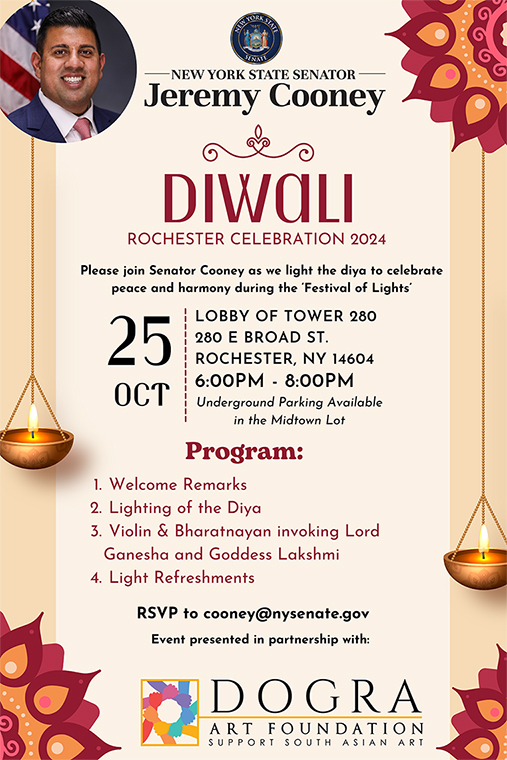 Diwali Celebration with Senator Cooney