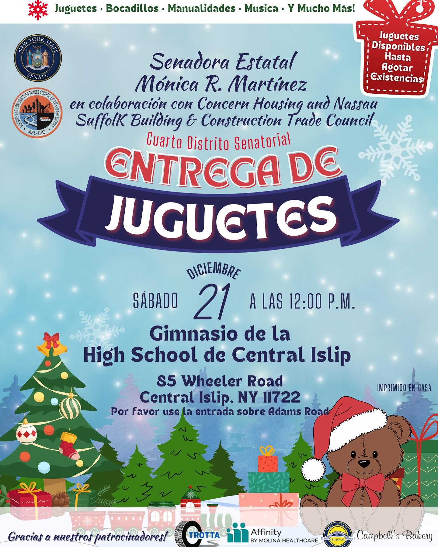 Image of Spanish Version of SD4 Holiday Toy Distribution Event Flye