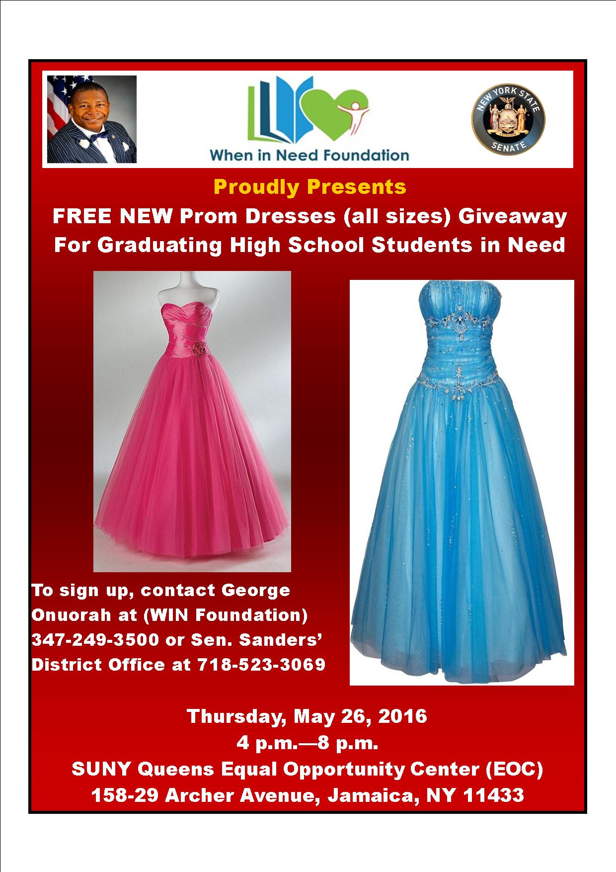 Prom Dresses Giveaways New York Charity