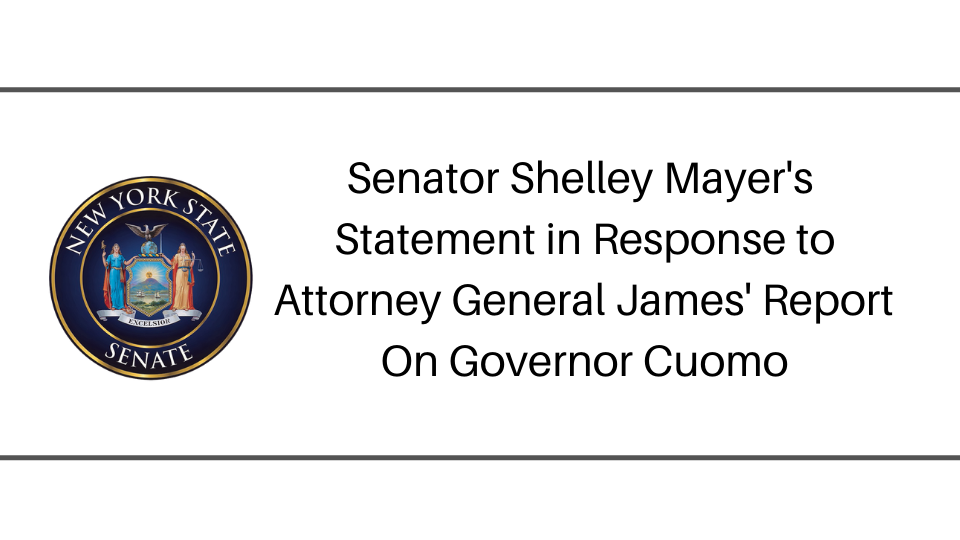 Senator Shelley Mayer's Statement In Response To Attorney General James ...