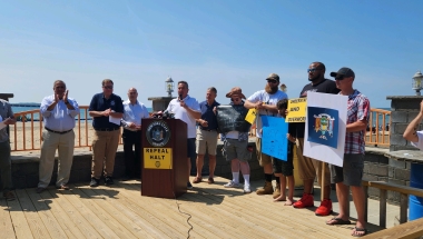 Sen. Borrello and Colleagues at a Press Conference 