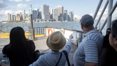 Riders on the ferry to Governors Island (John McCarten/NYC Council Media Unit)