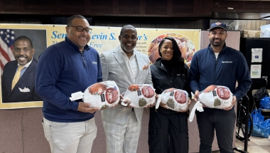 Senator Parker turkey giveaway