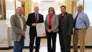 L-R: James Brady, Lyons Town Supervisor; Thomas Kime, LNB President/CEO; Sen. Helming; Assemblyman Brian Manktelow; Tony Verno, Chairman of the WC Board of Supervisors