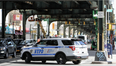 NYPD vehicle patrolling in Brooklyn. (Shutterstock)