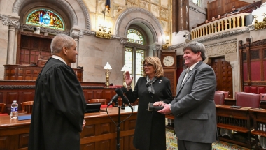 L-R: Rowan D. Wilson, Chief Judge of the Court of Appeals, Senator Helming, Gary Helming