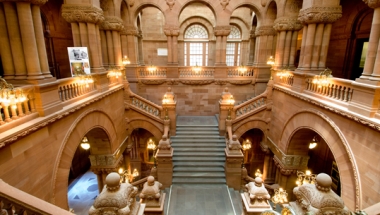 photo of the staircase in the State Capitol