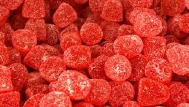 Photo of candies using red dye