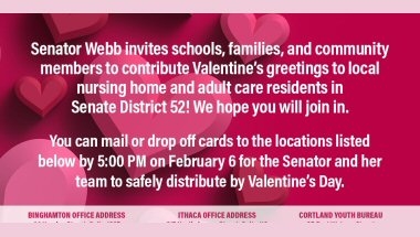 Senior Valentine Drive with NYS Senator Lea Webb