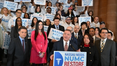 Lawmakers, Health Care Heroes, & Hospital Leadership Rally in Albany for Support for Nassau University Medical Center