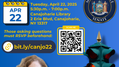 Canajoharie Town Hall flyer with details.