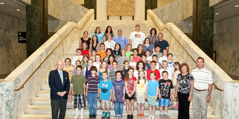 Senator Farley Greets Lincoln Elementary 