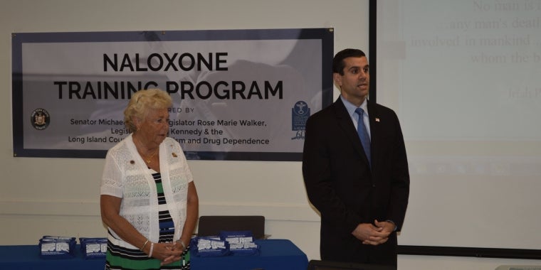 Senator Venditto (right) is pictured with Legislator Walker.