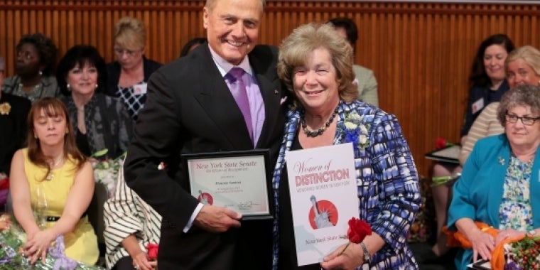 Senator Bonacic is pictured with his 2016 Woman of Distinction, Florence Santini.