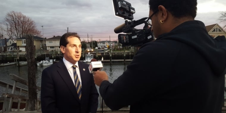 Senator Kaminsky speaks to FiOS1 News on the need to fund repairs to Island Park bulkheads.