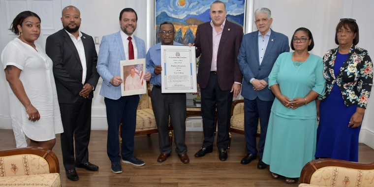 PFC Luis A. Moreno Family at Dominican Republic Senate