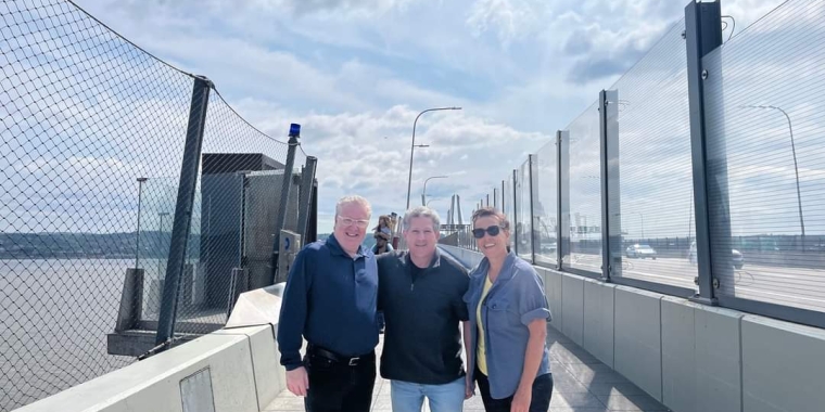 Senator Bill Weber on the Tappan Zee Bridge Walking Path