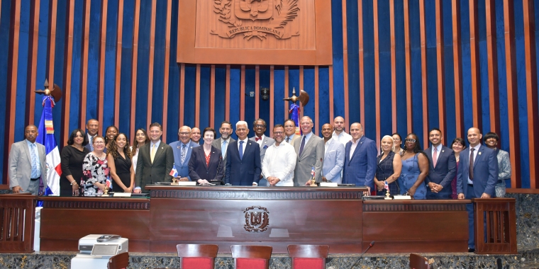 Dominican Senate visit. Members of the Delegation from New York