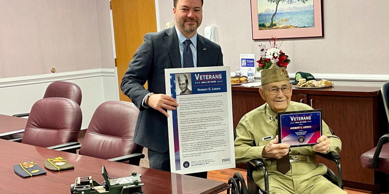 Senator Rob Ortt with Army Veteran Herbert Loesch