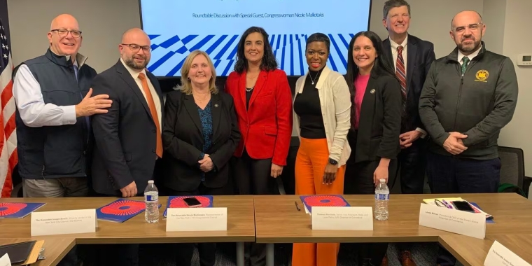 Scenes from the roundtable discussion held at the Staten Island Chamber of Commerce in New Springville on Friday, Dec. 15, 2023. (Staten Island Advance / Luke Peteley)(Staten Island Advance / Luke Pe