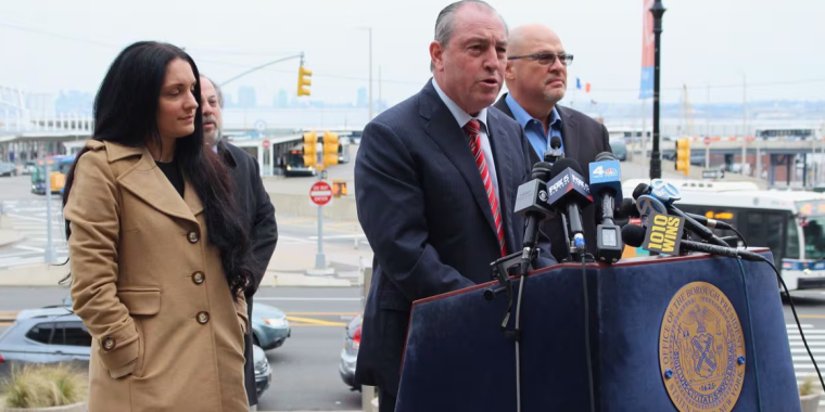 Borough President Vito Fossella and the United Federation of Teachers have filed a lawsuit in federal court in an attempt to block the implementation of New York City's congestion pricing program. (Staten Island Advance/Erik Bascome)Staten Island Advance/Erik Bascome