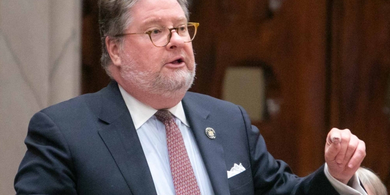 Sen. Harckham on Senate floor in Albany