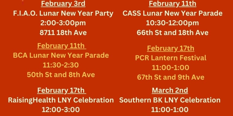 lunar new year events