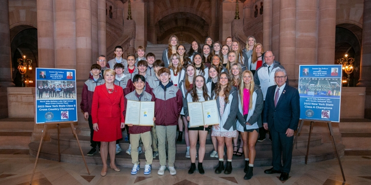 Tedisco and Walsh Honor NYS Champion Burnt Hills-Ballston Lake High School  Girls Volleyball & Boys Cross Country Teams