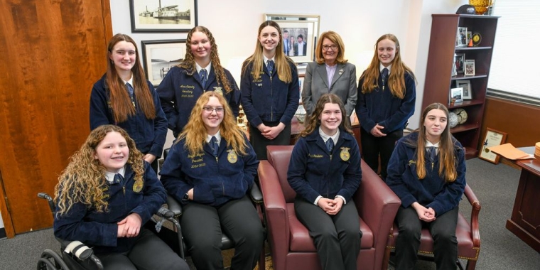 Senator Helming Hosts Local Members of Future Farmers of America in Albany