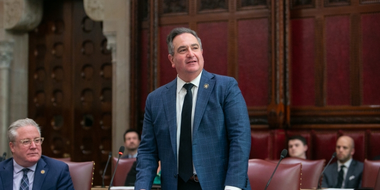 Senator Borrello in the Senate Chamber 