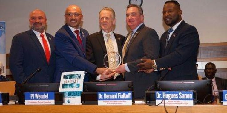 Sen. Borrello and County Executive Wendel at the U.N. Conference for a Drug-Free World