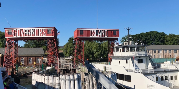 The ferry dock at Governors Island.