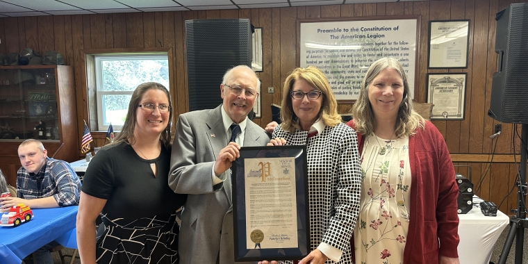 Senator Helming Honors Conesus Fire Department Member Dale Eddy for 50 Years of Service