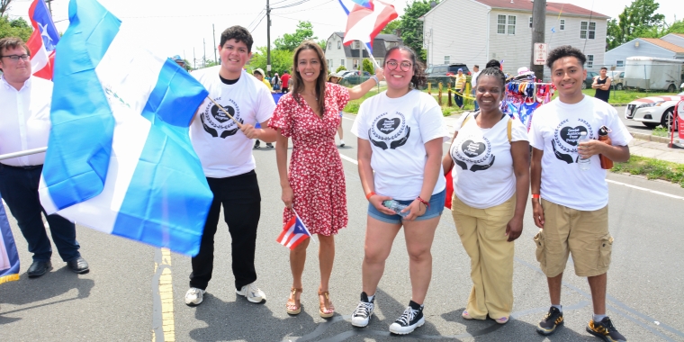 State Senator Monica R. Martinez joins participants of the 58th annual Puerto Rican-Hispanic Day Parade held on June 2, 2024.