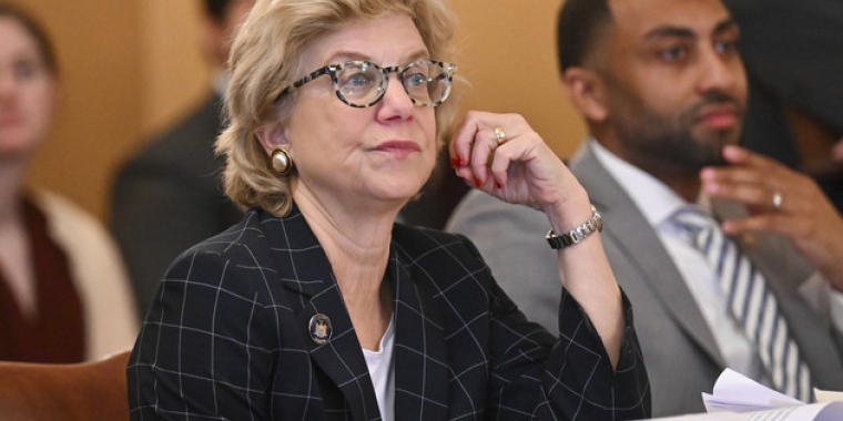 Sen. Shelley Mayer (D-Yonkers) heads the Senate Education Committee and laid out her goals for the six-month legislative session in Albany. | Hans Pennink/AP Photo