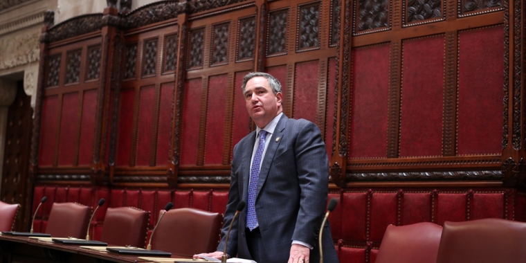 Senator Borrello in the Senate Chamber