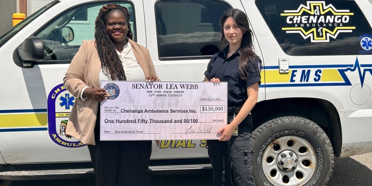  Senator Lea Webb Secures $150,000 for Chenango Ambulances Services in Broome County