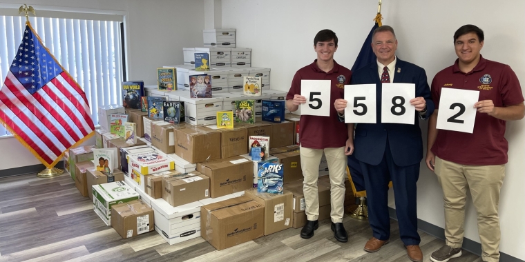 New York State Senator Steve Rhoads Collects 5,582 Books During Successful Book Drive 