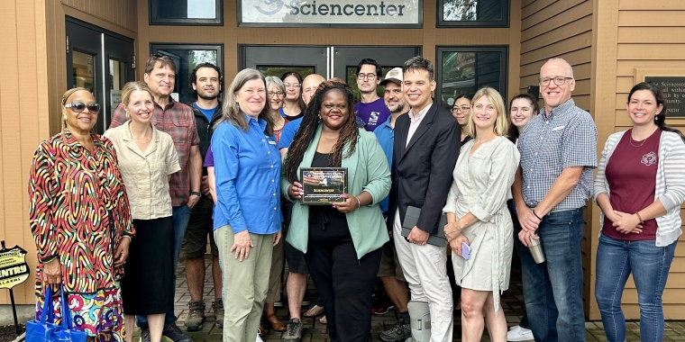 Senator Lea Webb Honors the Sciencenter with the New York State Senate Empire Award