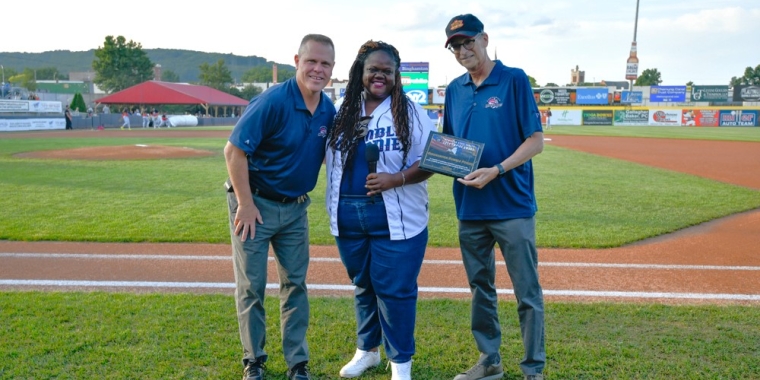 Senator Lea Webb Honors the Binghamton Rumble Ponies with the New York State Senate Empire Award