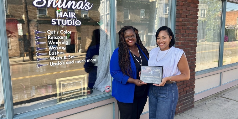 Senator Lea Webb Honors Shuna’s Hair Studio with the New York State Senate Empire Award