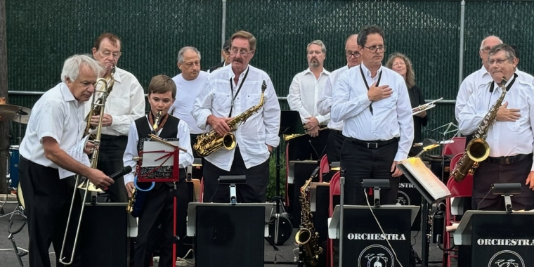 The show started off with the Star Spangled banner performed by  George Lazurkenko (second from left).