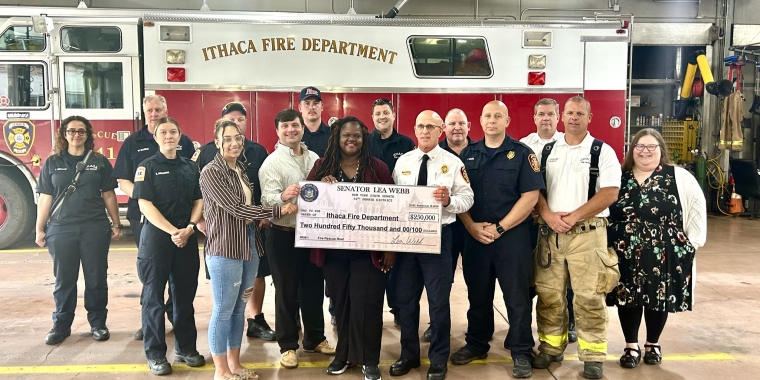 Senator Lea Webb Allocates $250,000 to the Ithaca Fire Department 