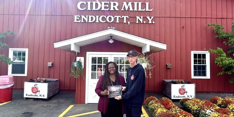 Senator Lea Webb Honors The Cider Mill with the New York State Senate Empire Award