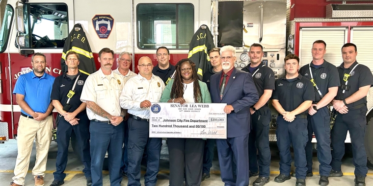 Senator Lea Webb Allocates $200,000 to the Johnson City Fire Department